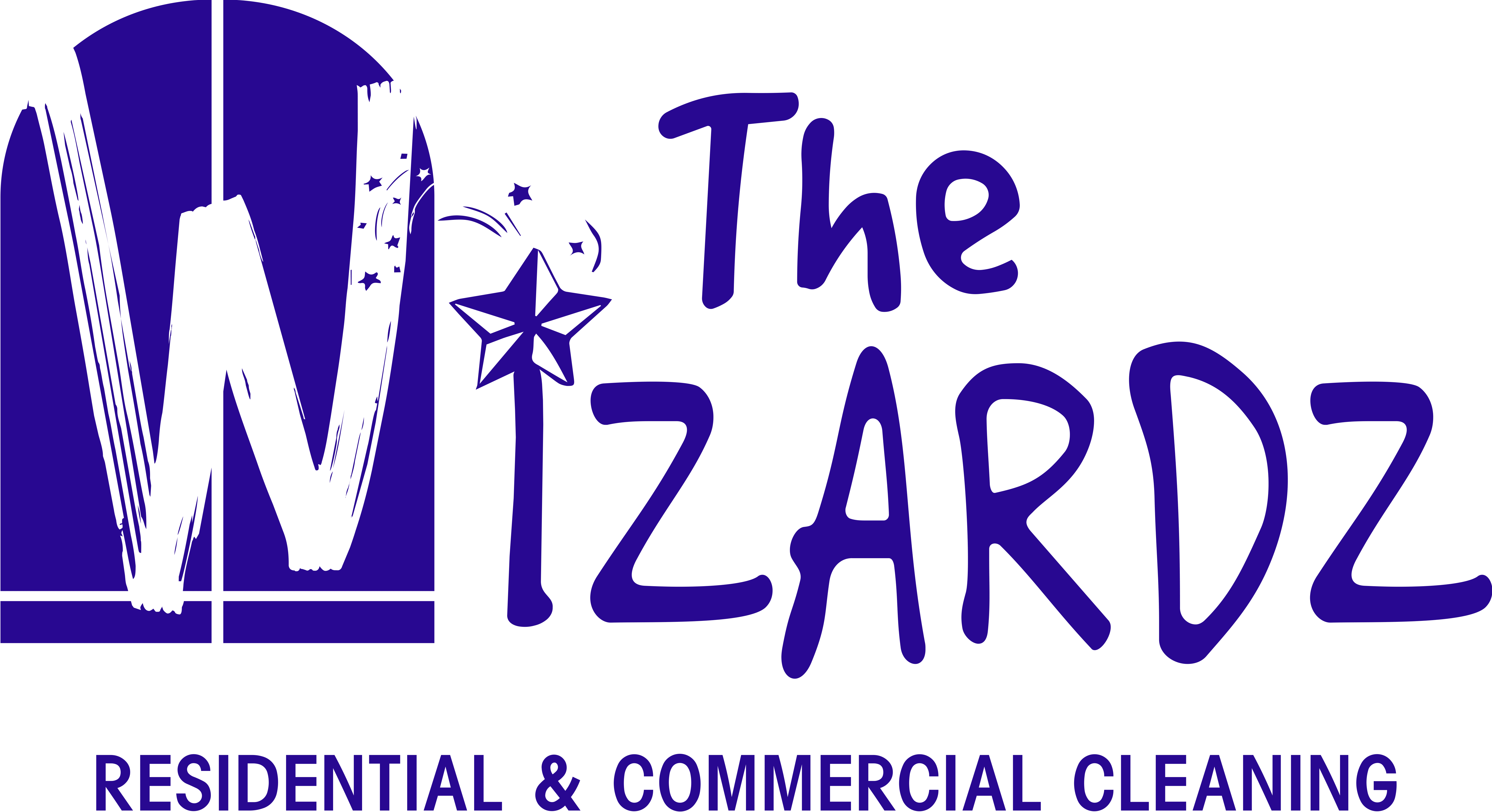 the wizardz logo residential and commercial glass cleaning company